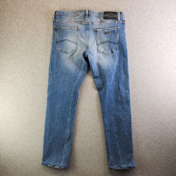 Armani Exchange Jeans Mens 31X30 Blue J16 Straight Distressed Slim Fit AX - Picture 15 of 16